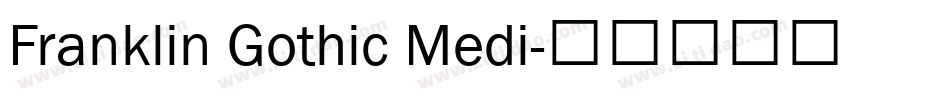 Franklin Gothic Medi字体转换